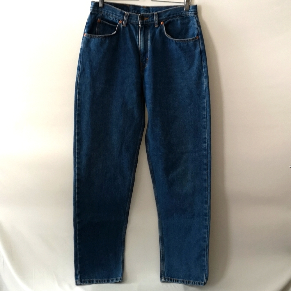 Men's Orange Tab Levi Strauss Blue Jeans, 2003, Relax Fit Size 34W x 34L in EUC